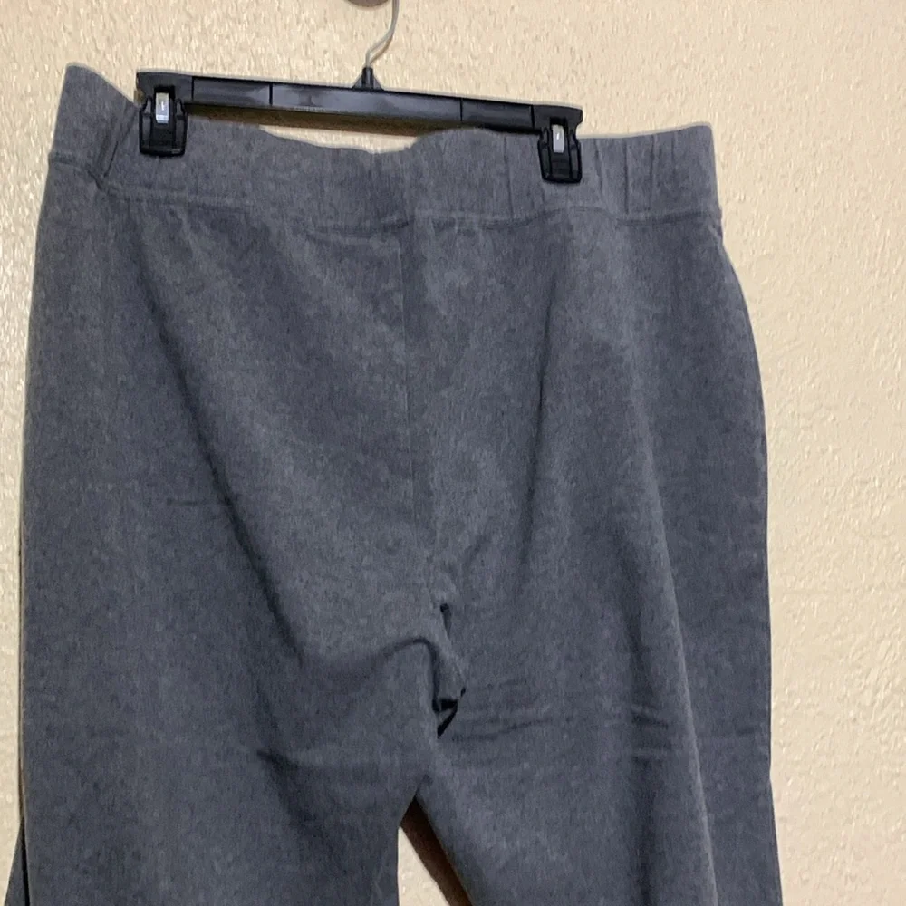 Lands' End Capris Stretch Pants Gray 2X Starfish Crop Straight Cotton Spandex - Picture 10 of 16